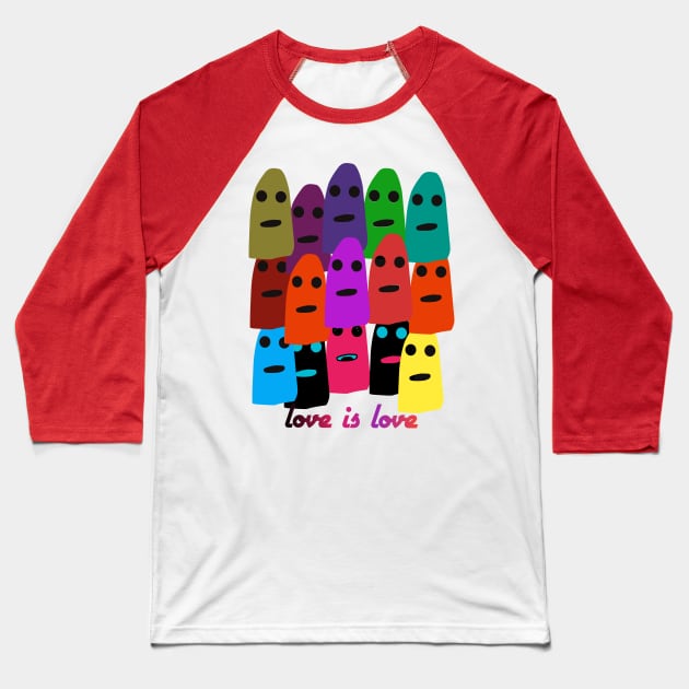 Love is love doodle art Baseball T-Shirt by Mahbur99